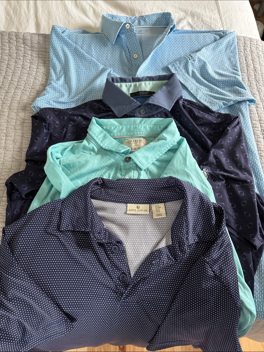 Linksoul, Peter Millar, Greyson, Rorie Whelan Men's Polo Pack - Navy, Teal, Blue